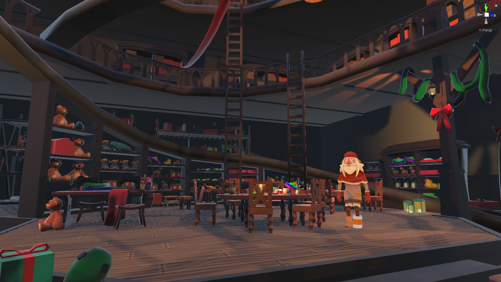 Santa's workshop and toy factory